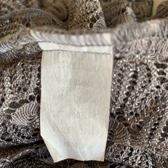 ZOE OPEN LACE LONG GREY METALLIC CARDIGAN. WOMEN’S SIZE MEDIUM - Picture 9 of 10